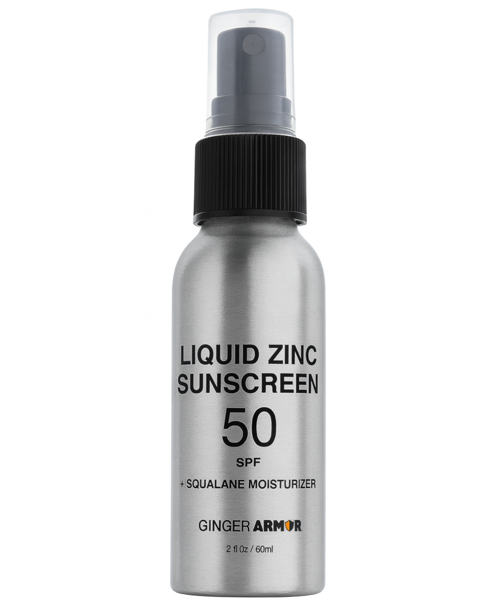 Ginger Armor SPF 50 Liquid Zinc Mineral Sunscreen & Squalane Moisturizer