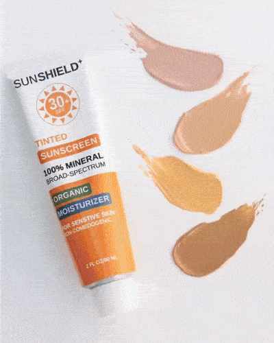 Organic Tinted Face Moisturizer + SPF 30 – 9 Ingredients – No White Cast – Daily Mineral Protection – 2 oz