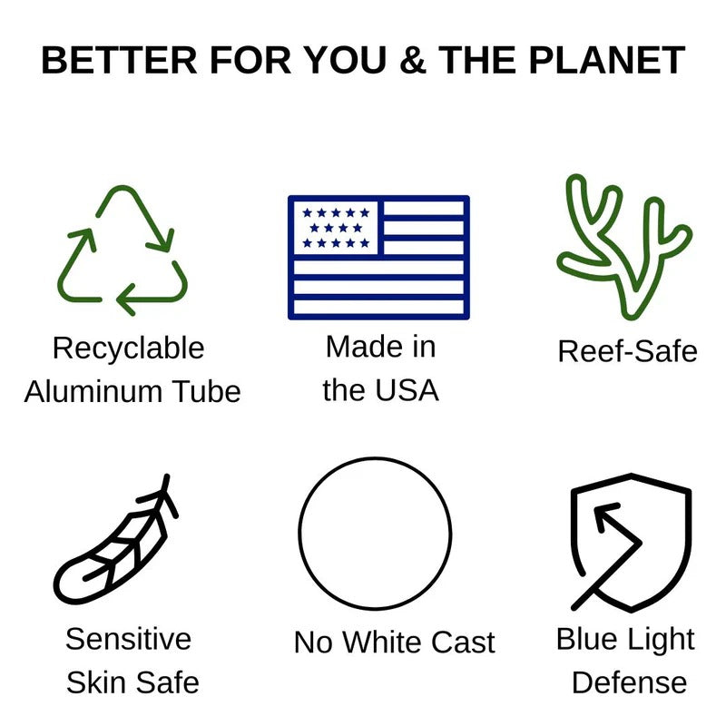 Organic Tinted Face Moisturizer + SPF 30 – 9 Ingredients – No White Cast – Daily Mineral Protection – 2 oz