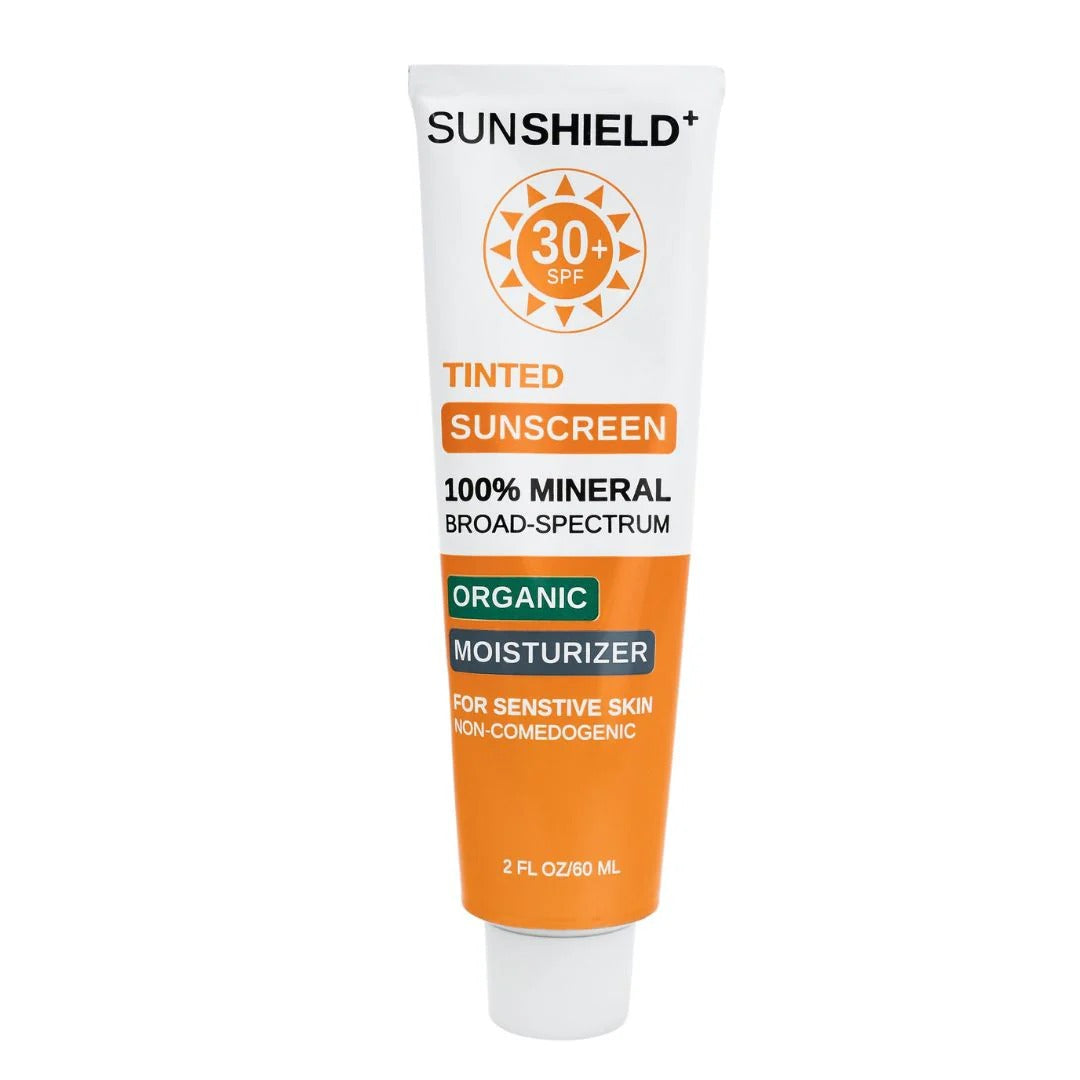 Organic Tinted Face Moisturizer + SPF 30 – 9 Ingredients – No White Cast – Daily Mineral Protection – 2 oz